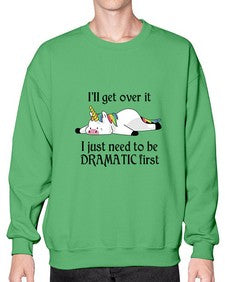 dramatic unicorn 96# - unicorn- Sweatshirt - Crew