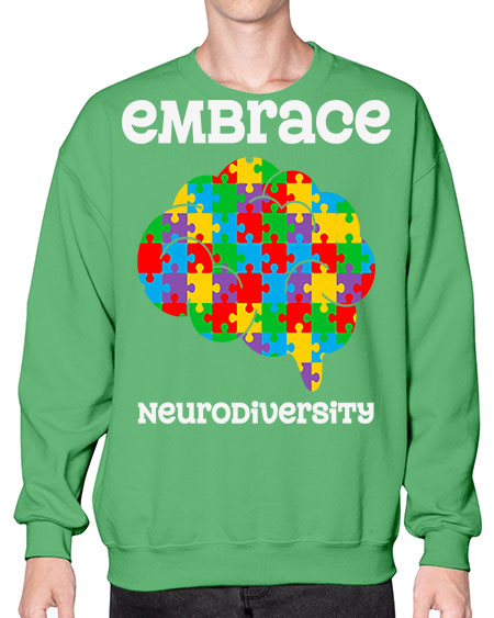 embrace neurodiversity autism awareness 87# - autism- Sweatshirt - Crew