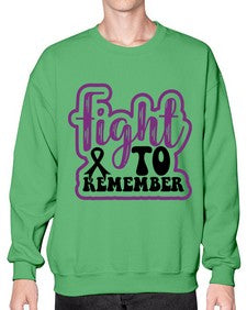 fight to remember 143# - alzheimers- Sweatshirt - Crew