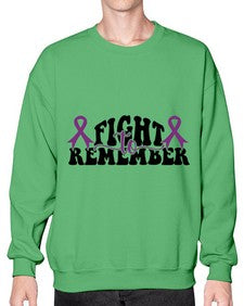 fight to remember 144# - alzheimers- Sweatshirt - Crew