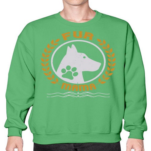 fur mama Style 204# - dogs- Sweatshirt - Crew