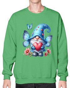 gnome with butterfly 01# - gnome- Sweatshirt - Crew