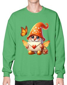gnome with butterfly 06# - gnome- Sweatshirt - Crew