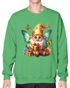 gnome with butterfly 07# - gnome- Sweatshirt - Crew