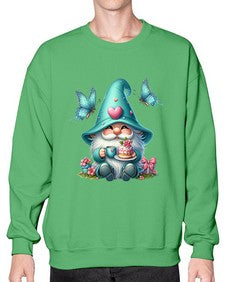 gnome with butterfly 14# - gnome- Sweatshirt - Crew