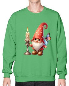 gnome with butterfly 16# - gnome- Sweatshirt - Crew