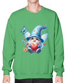 gnome with butterfly 28# - gnome- Sweatshirt - Crew