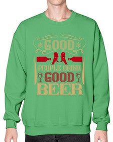 good people drink good beer 181# - drinking- Sweatshirt - Crew