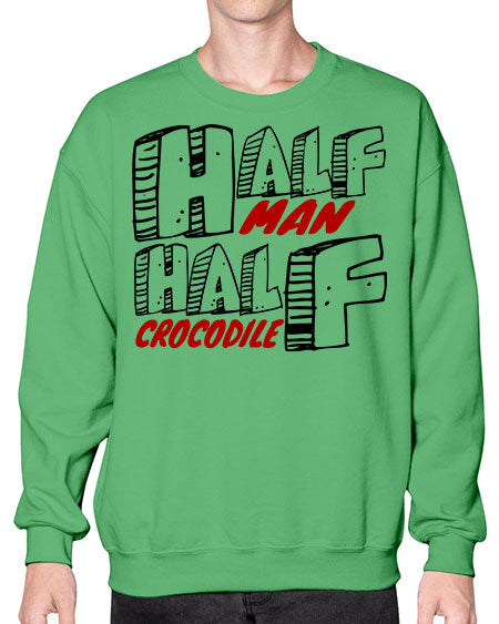 half man half crocodile - alligator- Sweatshirt - Crew