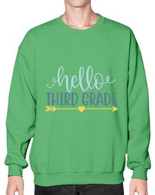 hello third grade 339# - third grade- Sweatshirt - Crew