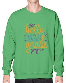hello third grade 340# - third grade- Sweatshirt - Crew