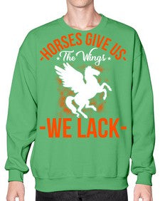 horses give us the wings we lack Style 4# - horse- Sweatshirt - Crew