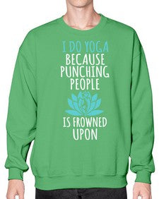 i do yoga  275# - yoga- Sweatshirt - Crew
