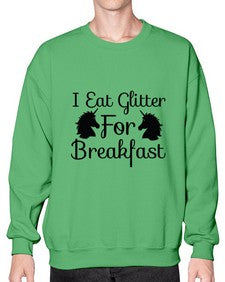 i eat glitter for breakfast 178# - unicorn- Sweatshirt - Crew