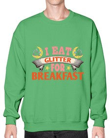 i eat glitter for breakfast 179# - unicorn- Sweatshirt - Crew