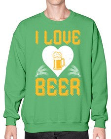 i love beer 1135# - beer- Sweatshirt - Crew