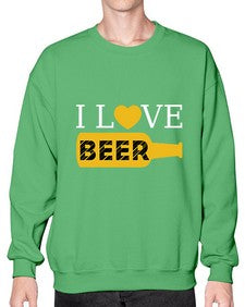 i love beer 1136# - beer- Sweatshirt - Crew