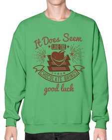 it does seem like the chocolate brings good luck 280# - chocolate- Sweatshirt - Crew