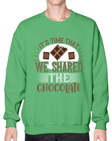 its time that we shared the chocolate 289# - chocolate- Sweatshirt - Crew