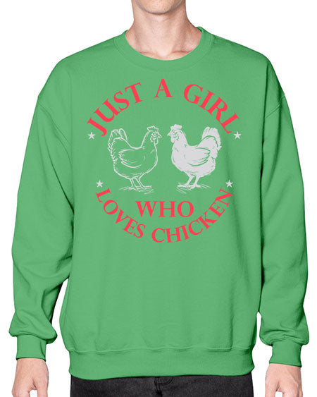 just a girl who loves chicken Style 3# - chicken- Sweatshirt - Crew