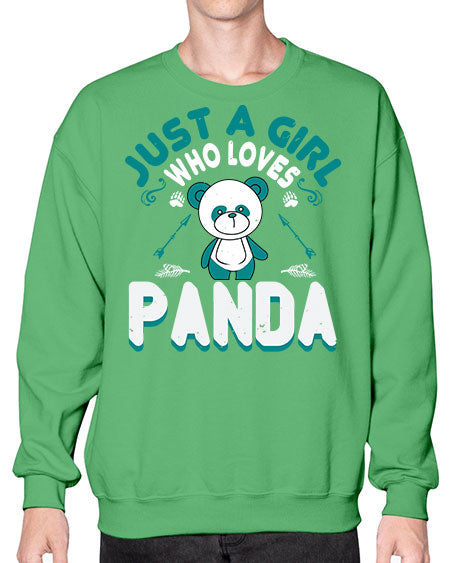just a girl who loves panda 161# - bears - animals- Sweatshirt - Crew