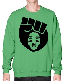 kaepernick fist hair 22# - black boys or men- Sweatshirt - Crew
