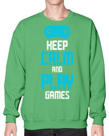 keep calm and play games 133# - video games- Sweatshirt - Crew