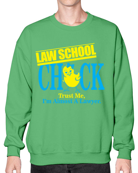 law school chick copy 1037# - lawyer- Sweatshirt - Crew