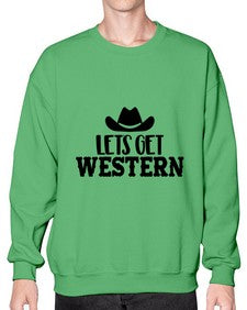 lets get western 723# - western- Sweatshirt - Crew