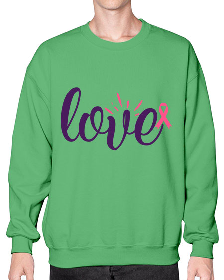 love Style 7# - breast cancer- Sweatshirt - Crew