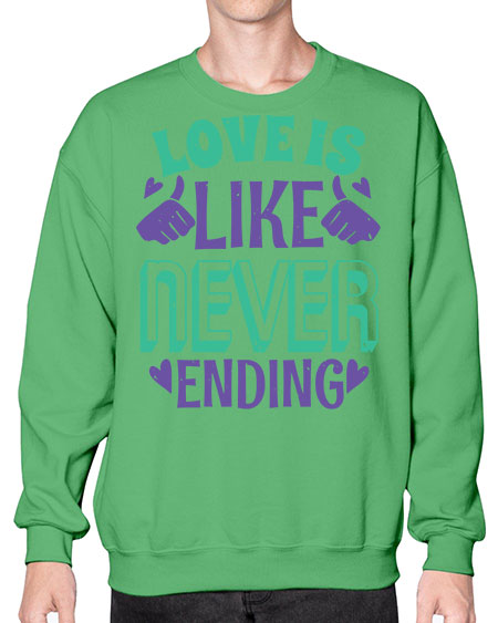 love is like never ending 32# - pi- Sweatshirt - Crew