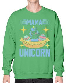 mama unicorn 295# - unicorn- Sweatshirt - Crew