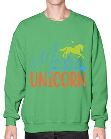 mama unicorn 297# - unicorn- Sweatshirt - Crew
