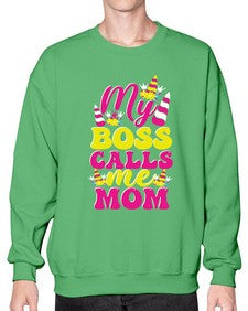 my boss calls me mom 312# - unicorn- Sweatshirt - Crew