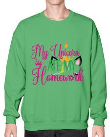 my unicorn ate my homework 319# - unicorn- Sweatshirt - Crew