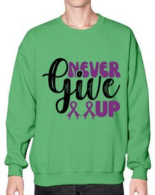 never give up 198# - alzheimers- Sweatshirt - Crew