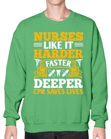 nurses like it harder Style 1245# - nurse- Sweatshirt - Crew
