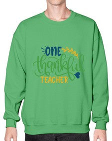 one thankful teacher Style 334# - teacher- Sweatshirt - Crew