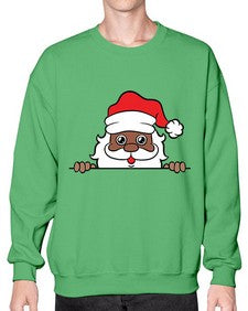 peekaboo black santa 19# - black boys or men- Sweatshirt - Crew