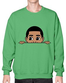 peekaboo boy 17# - black boys or men- Sweatshirt - Crew