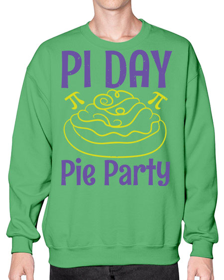 pi day pie party 38# - pi- Sweatshirt - Crew