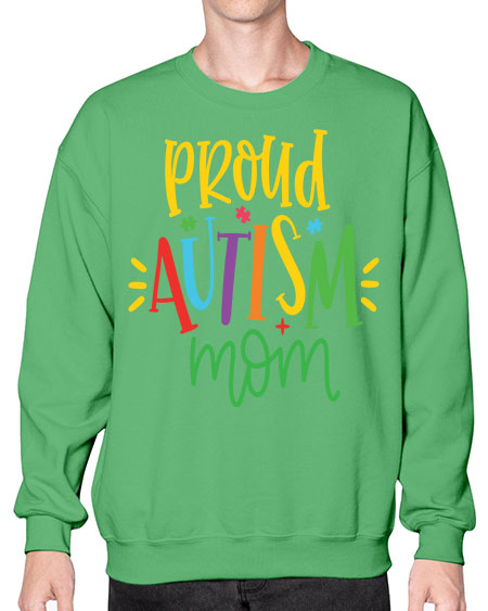 proud autism mom Style 35# - autism- Sweatshirt - Crew