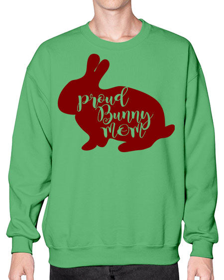proud bunny mom - rabbit- Sweatshirt - Crew