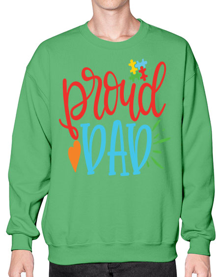 proud dad Style 36# - autism- Sweatshirt - Crew