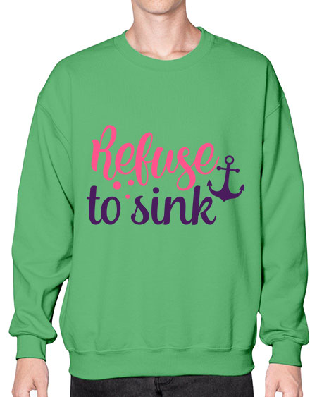 refuse to sink Style 4# - breast cancer- Sweatshirt - Crew