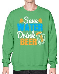 save water drink beer 1515# - beer- Sweatshirt - Crew