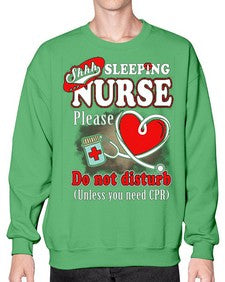 sleeping nurse 1402# - nurse- Sweatshirt - Crew