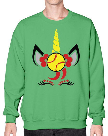 softball unicorn 401# - softball- Sweatshirt - Crew