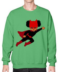 super kids girl 7# - black girls or women- Sweatshirt - Crew