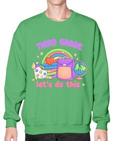 third Grade Lets Do This 964# - third grade- Sweatshirt - Crew